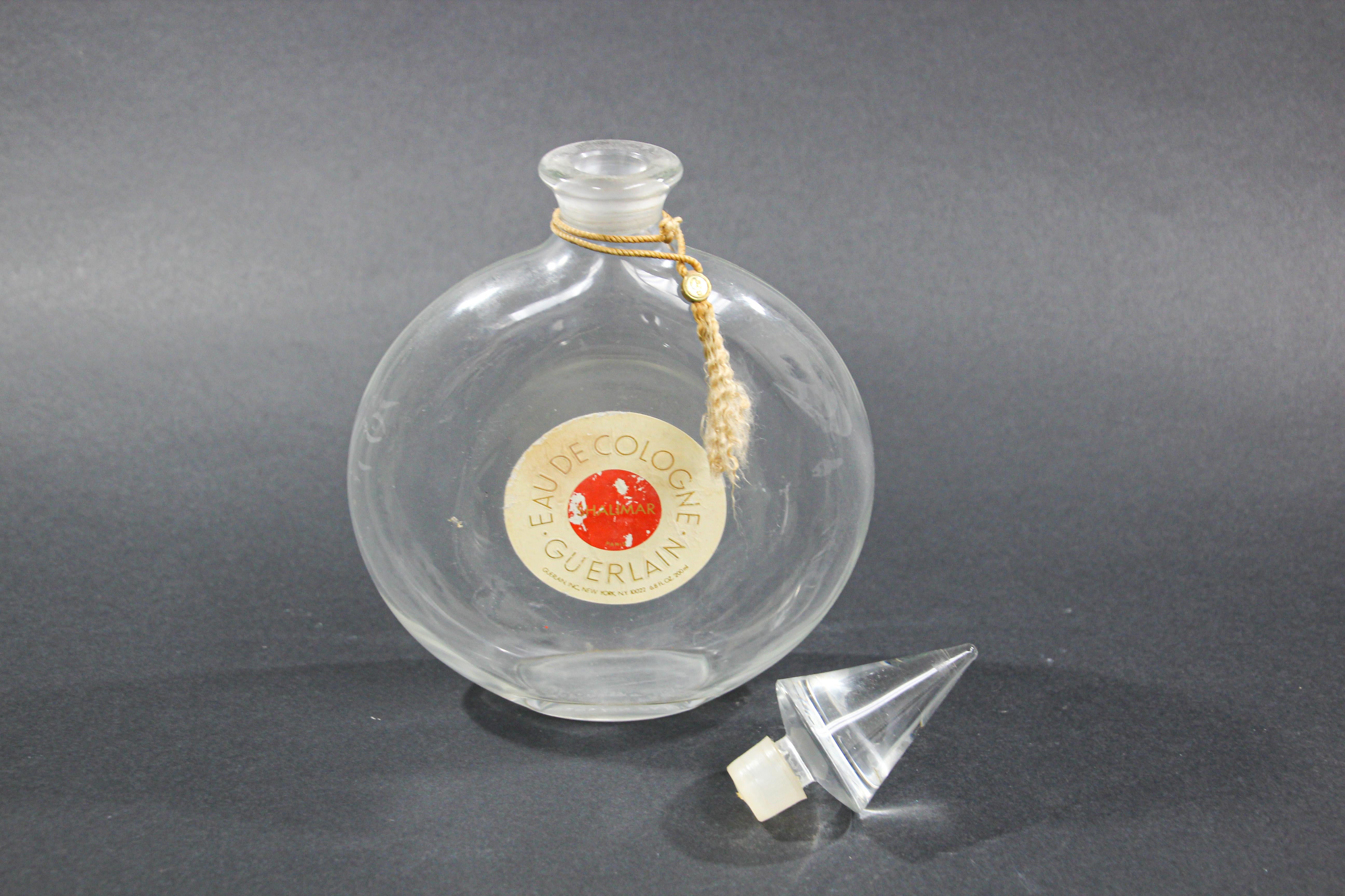 Vintage Guerlain Shalimar Köln Parfümflasche, Sammlerstück (Glas) im Angebot
