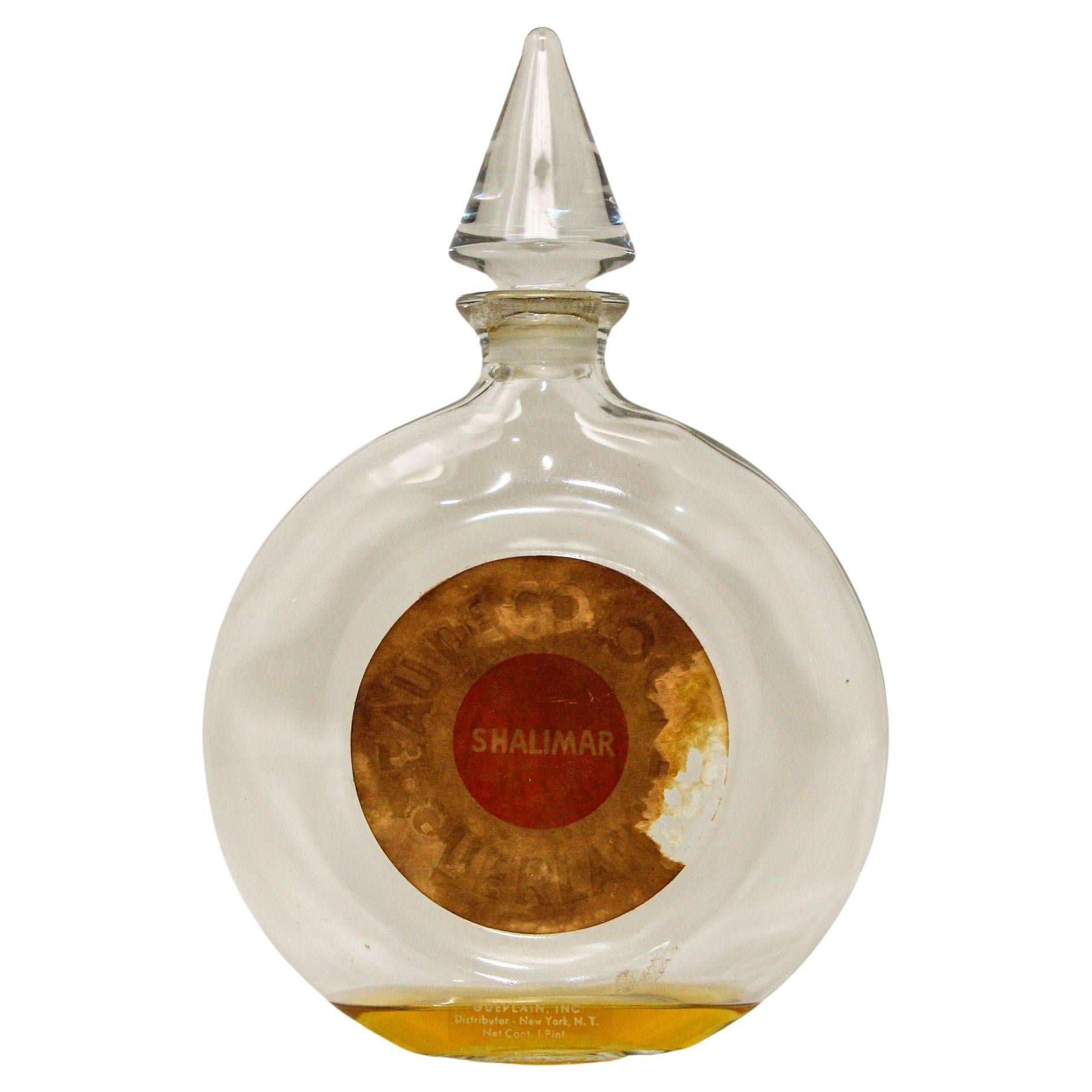 Vintage Guerlain Shalimar Cologne Perfume Bottle Large Collectible Paris  France