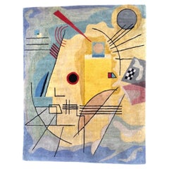 Vintage Guggenheim Arts Collection After Wassily Kandinsky Large Room Art Rug