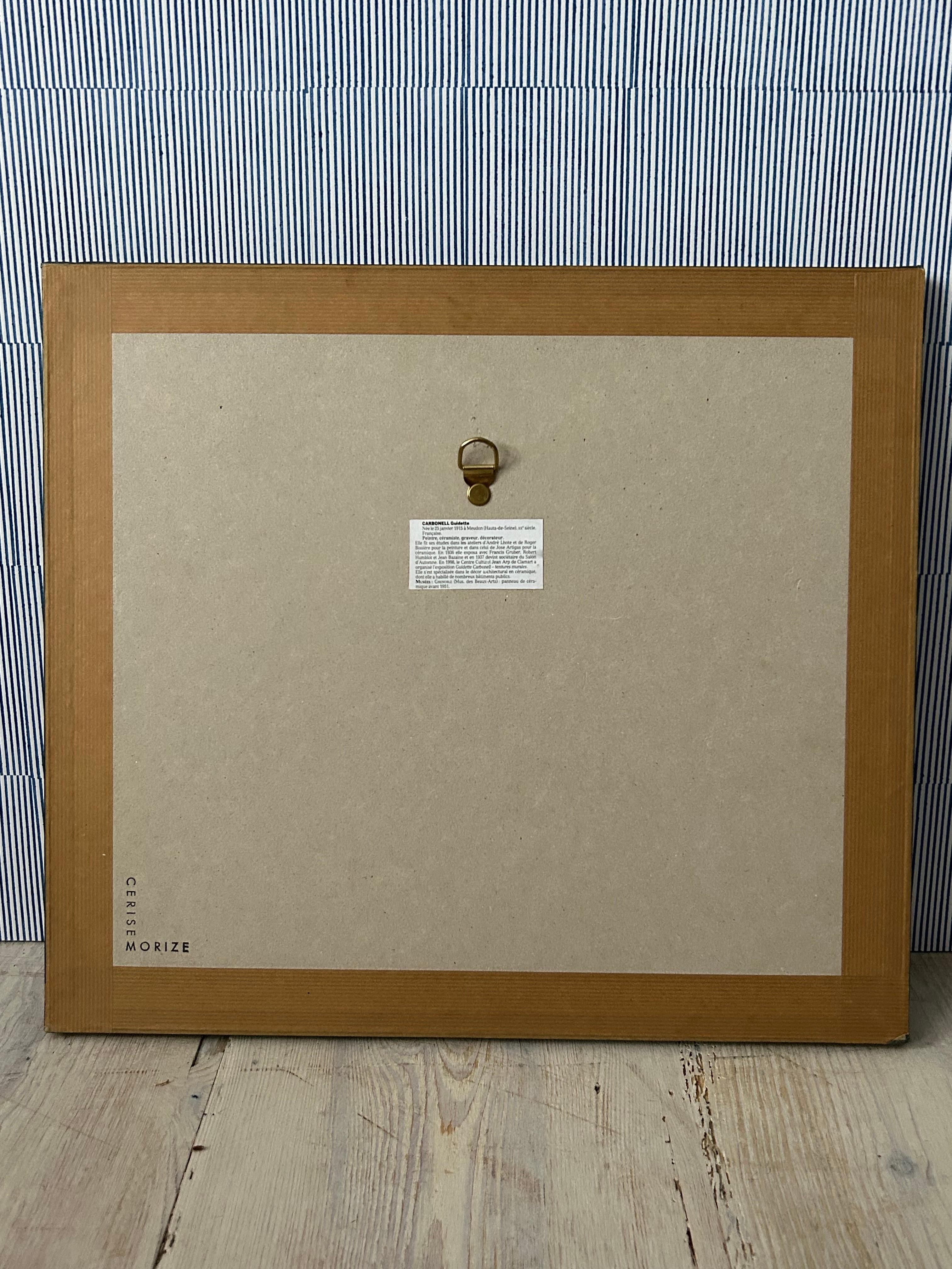 Mid-20th Century Vintage Guidette Carbonell Drawing for 