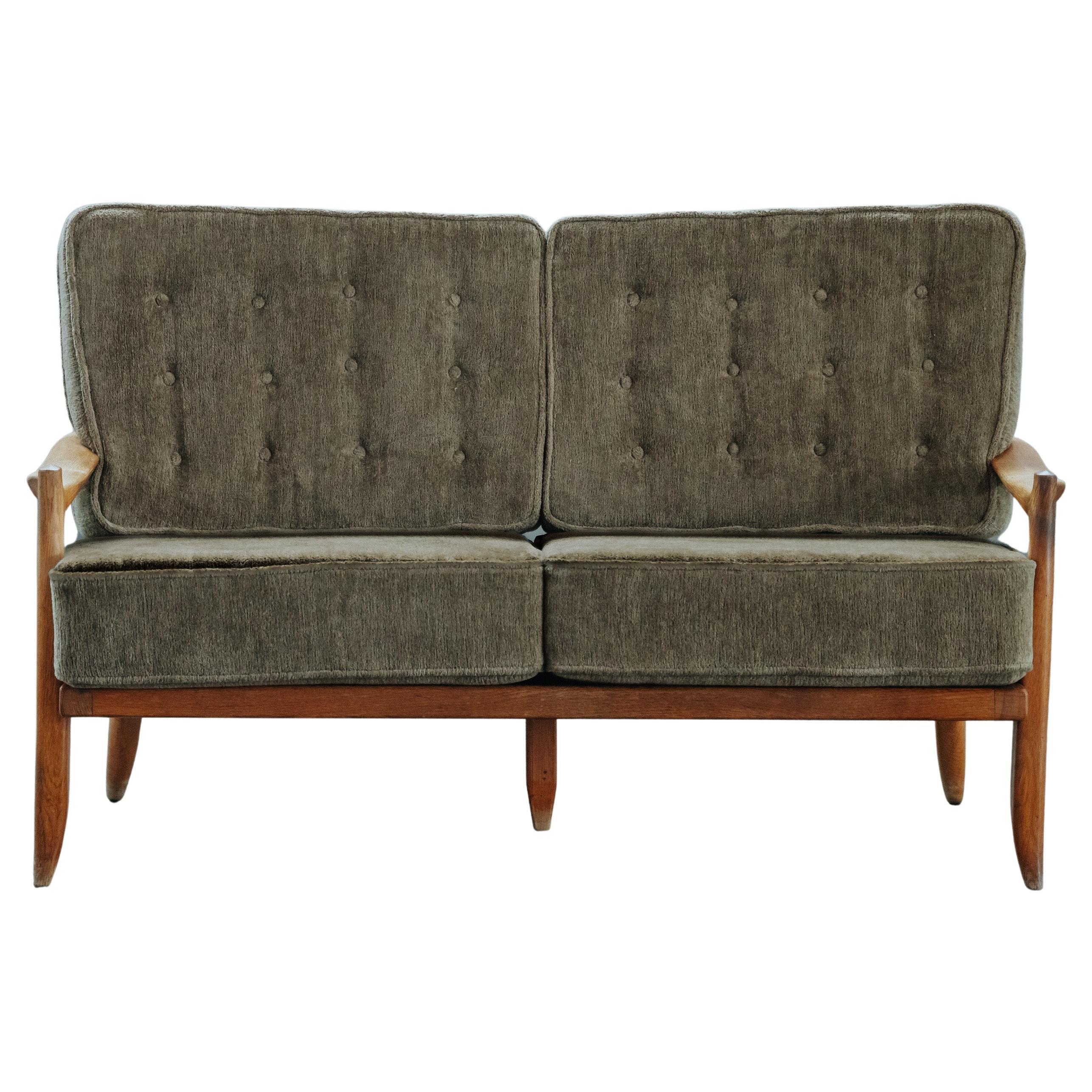 Vintage Guillerme Et Chambron Sofa From France, Circa 1960s