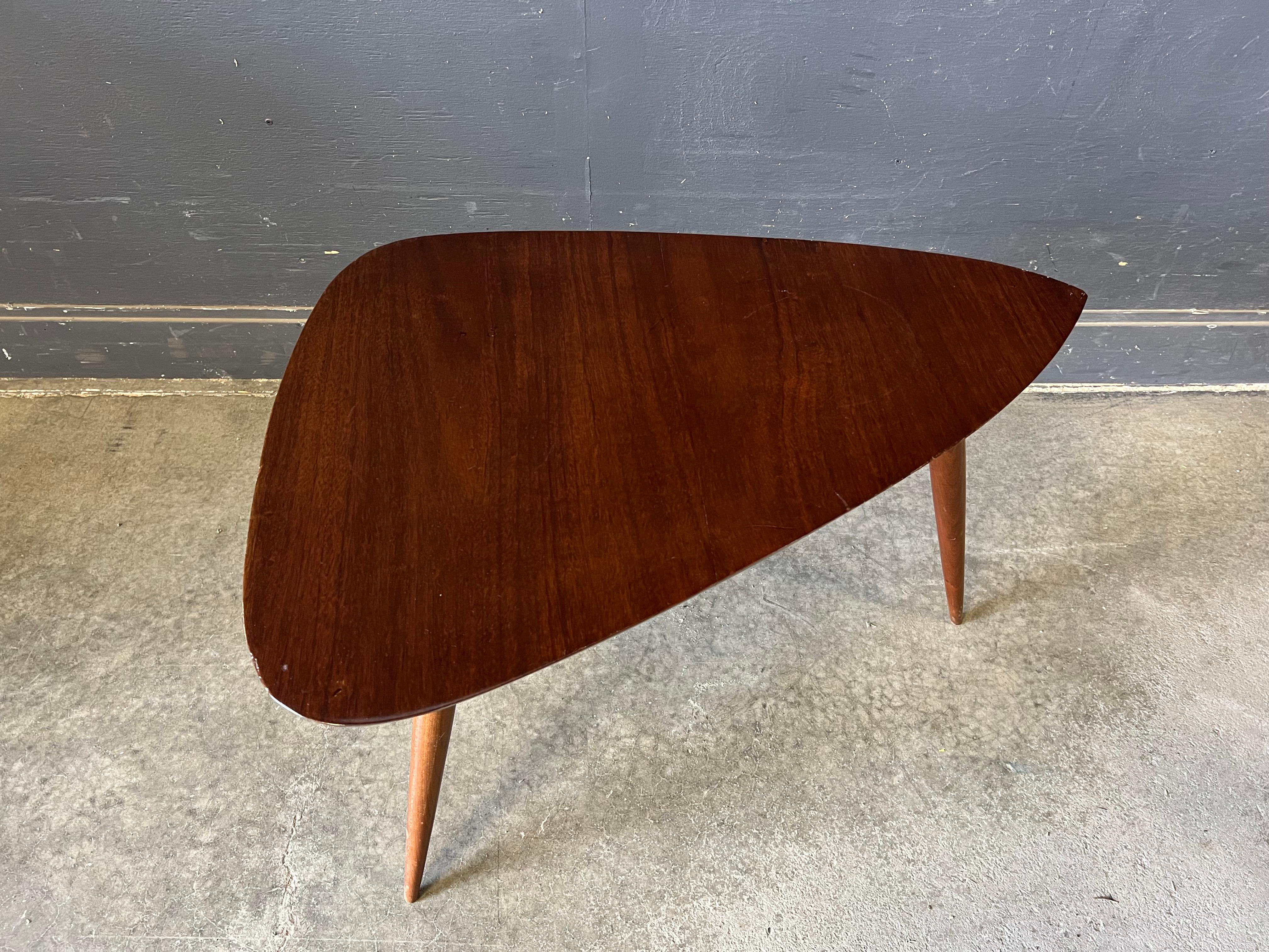 Mid-20th Century Vintage Guitar Pic Side Table In the Manner of Phillip Lloyd Powell (1919-2008)