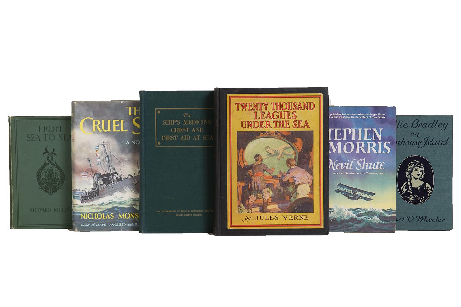 American Vintage Gulf Stream Nautical Book Set