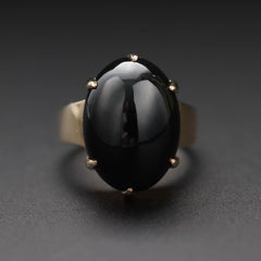 Vintage Gump's Black Jade Ring