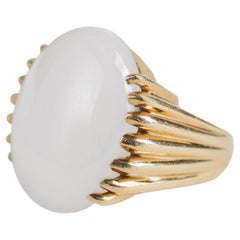 Anillo Vintage Gump's de Jade Blanco