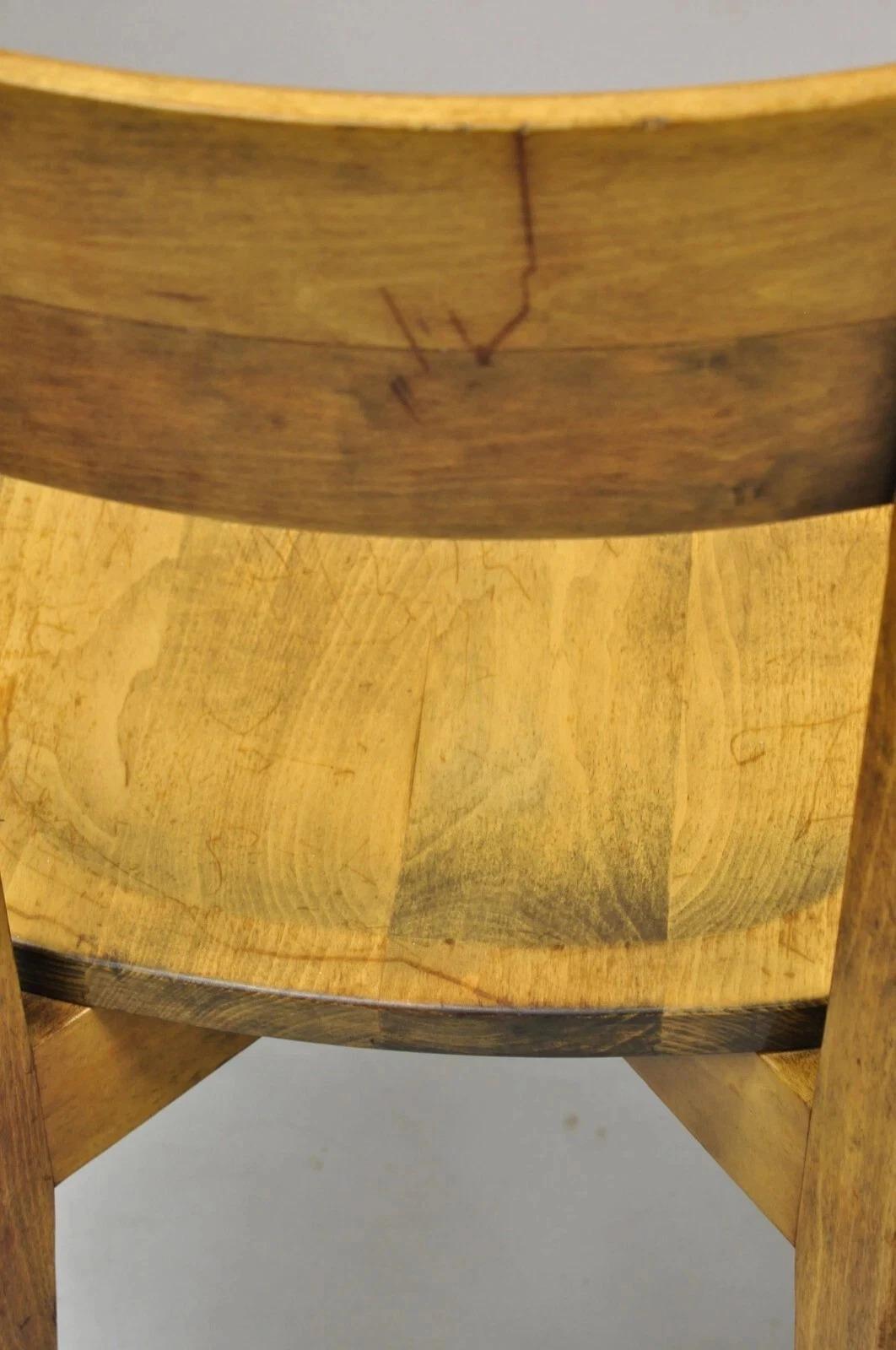 Vintage Gunlocke Mid Century Modern Maple Wood Side Chairs - a Pair For Sale 5