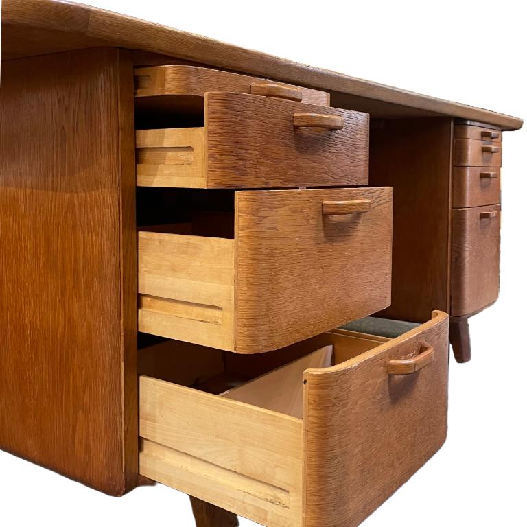Oak Vintage Gunnar Ericsson Executive Desk For Sale