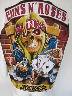 vintage Guns & Roses tattoo rock and roll "Jocker" vest