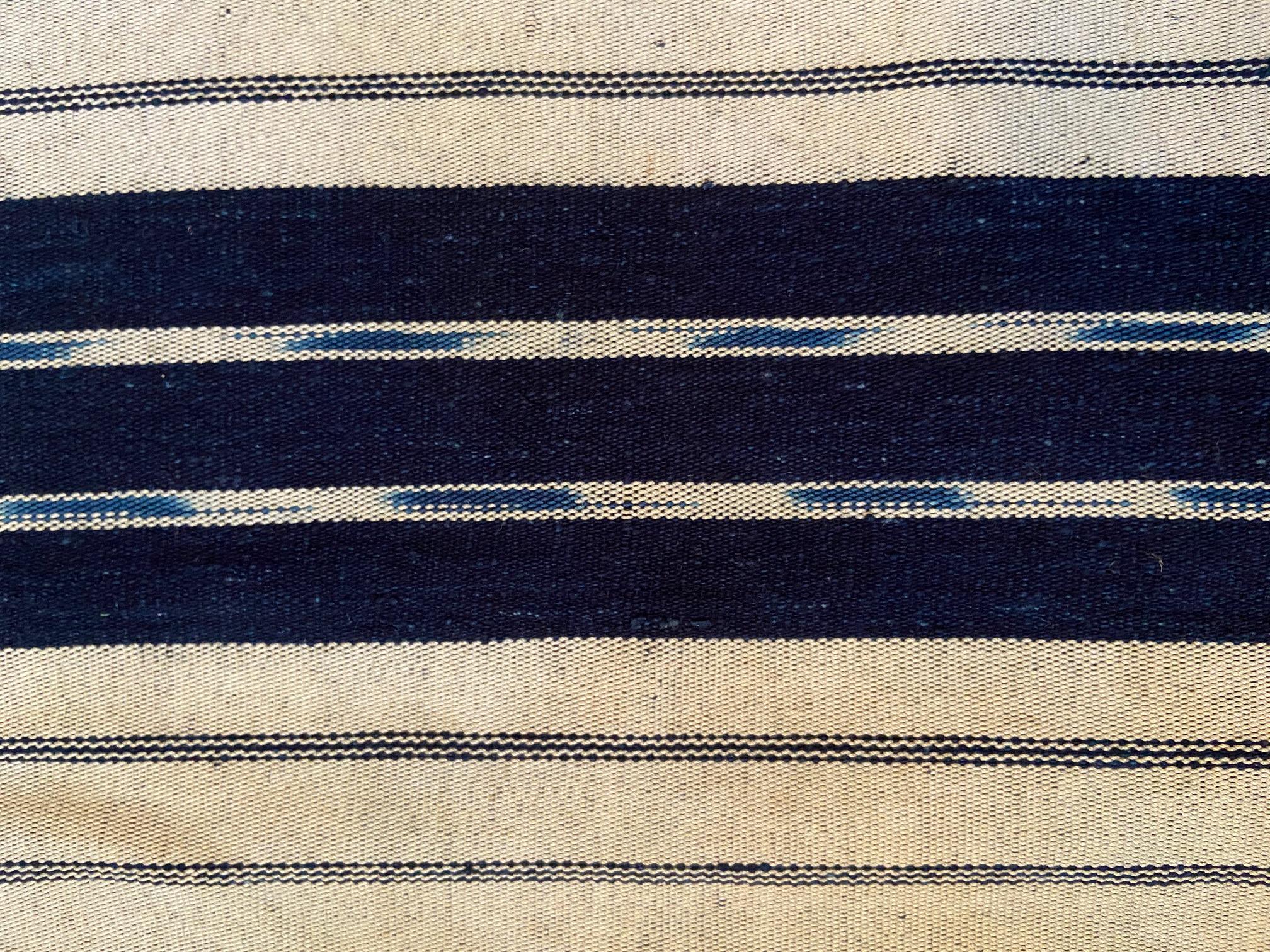 Cotton Vintage Guro Chief’s Cloth with Ikat Pattering, Nigeria, 1960's For Sale
