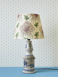 Vintage Gustave Reynaud Ceramic Table Lamp with Customized Shade, France, 1950s