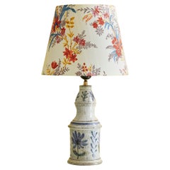 Vintage Gustave Reynaud Ceramic Table Lamp with Customized Shade, France, 1950s