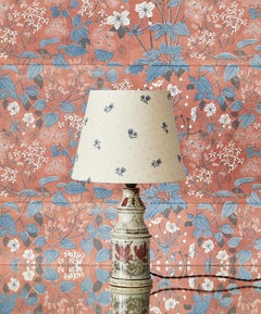 Vintage Gustave Reynaud Ceramic Table Lamp with Customized Shade, France, 1960s