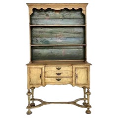 Vintage Gustavian Casa Gusto Hand Painted Hutch