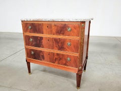 Vintage Gustavian Chest of Drawers with Marble, 1950s