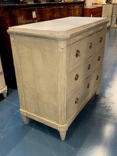 Vintage Gustavian Painted 3 Drawer Chest