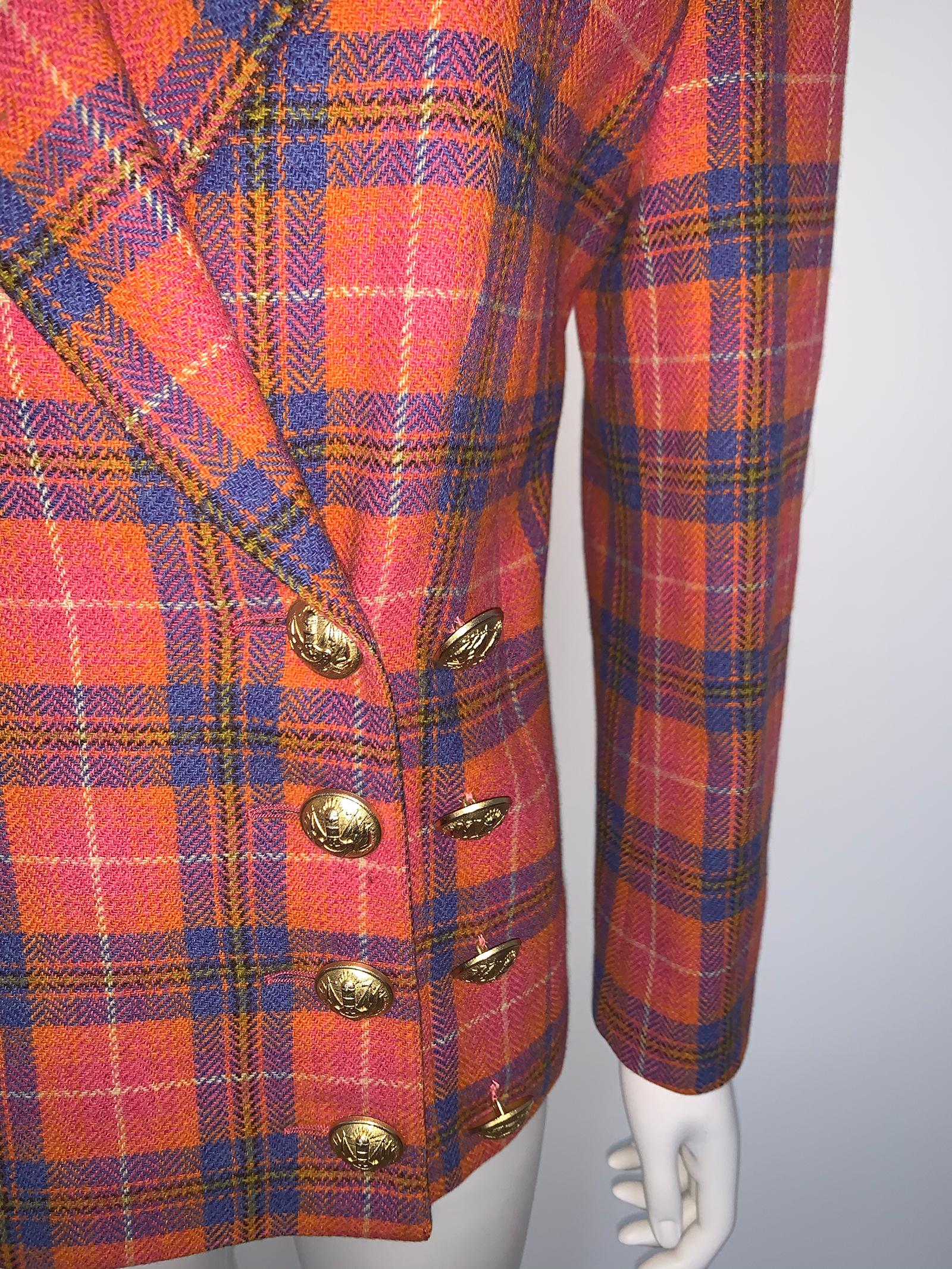 Vintage Guy Laroche checked print Jacket  1