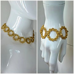 Vintage GUY LAROCHE Flower Necklace Bracelet Set