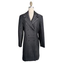 Vintage Guy Laroche Paris Quilted Double Breasted Longline Jacket