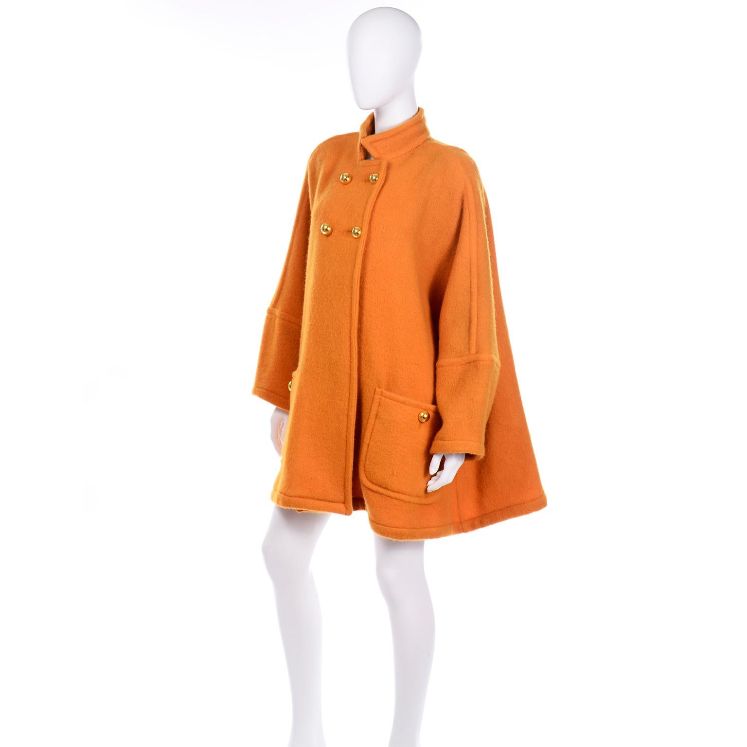 orange swing coat