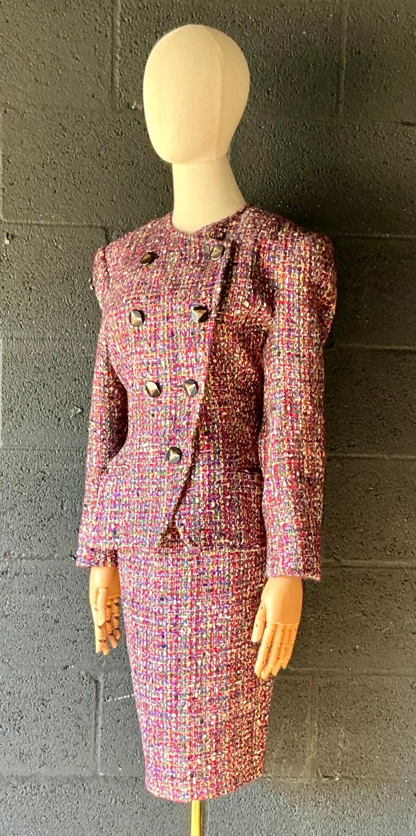 Ensemble deux pièces vintage Guy Laroche avec blazer et jupe Pour femmes en vente