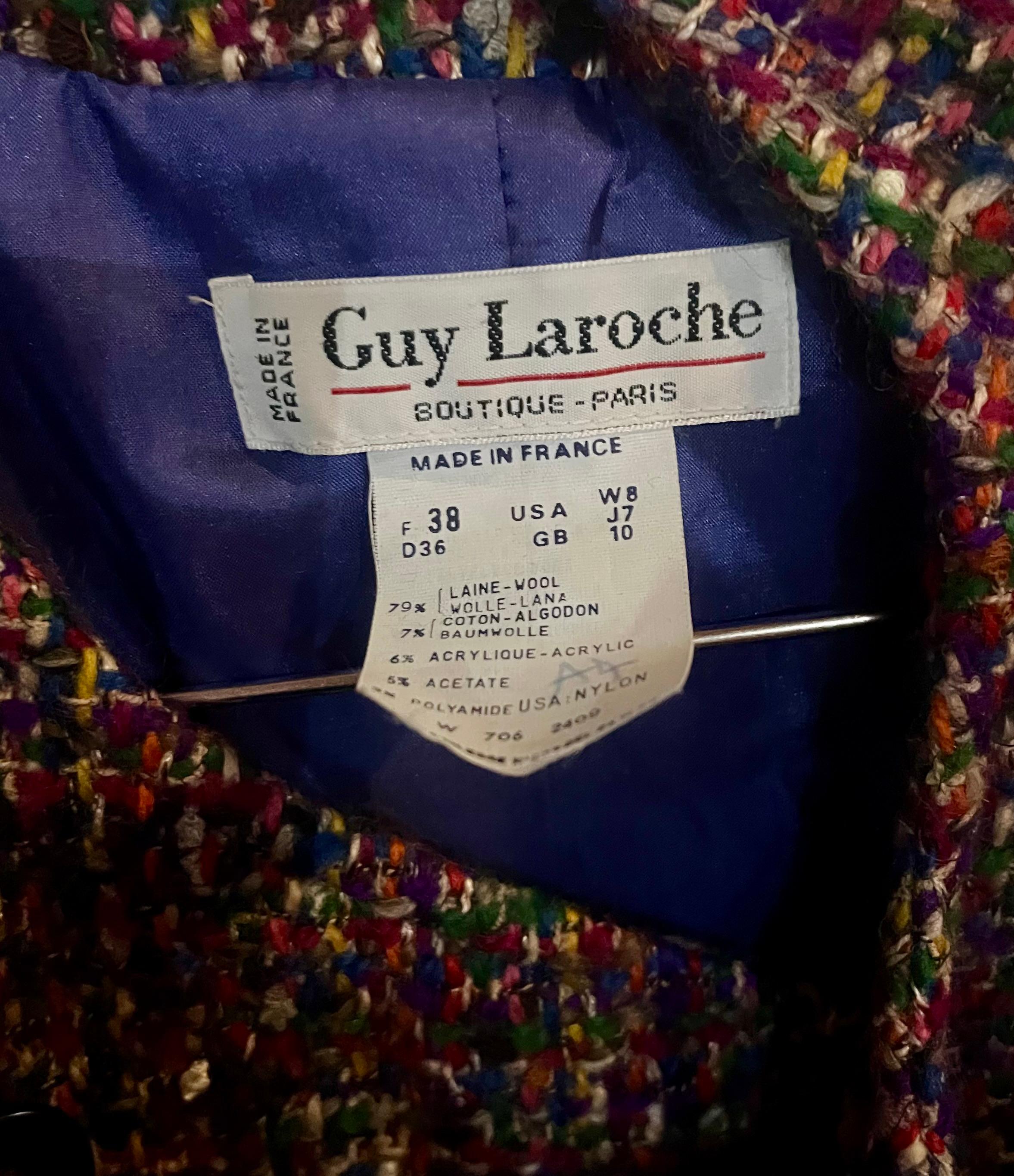 Ensemble deux pièces vintage Guy Laroche avec blazer et jupe en vente 4