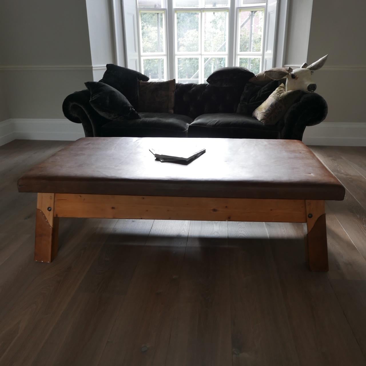 Vintage Gym Bench Coffee Table 1