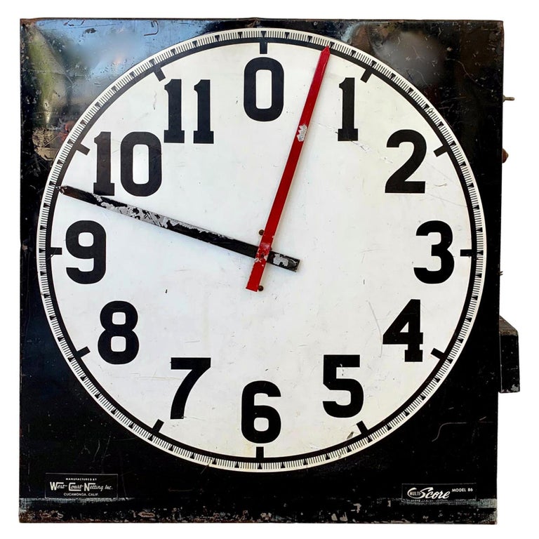 Vintage Gymnasium Clock For Sale at 1stDibs