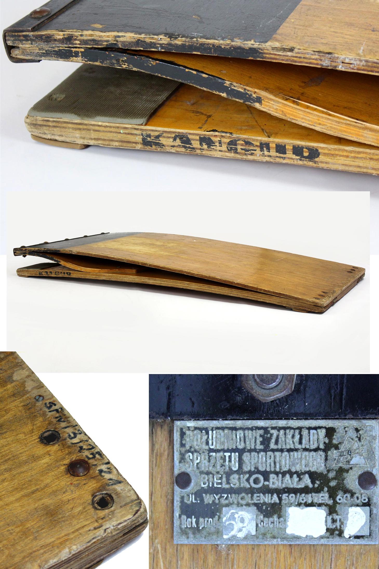 Vintage Gymnastic Horse in Leather with Springboard, 1960s, Set of 2 For Sale 6