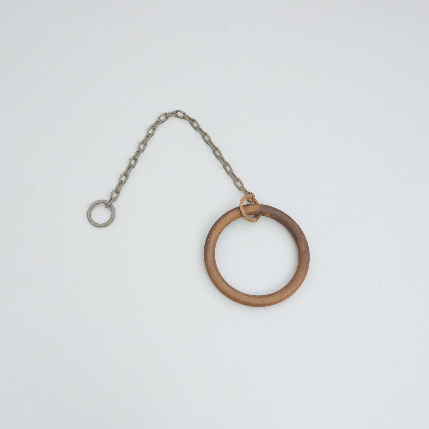 Vintage Gymnastic Rings in Metal, circa 1950 For Sale 2