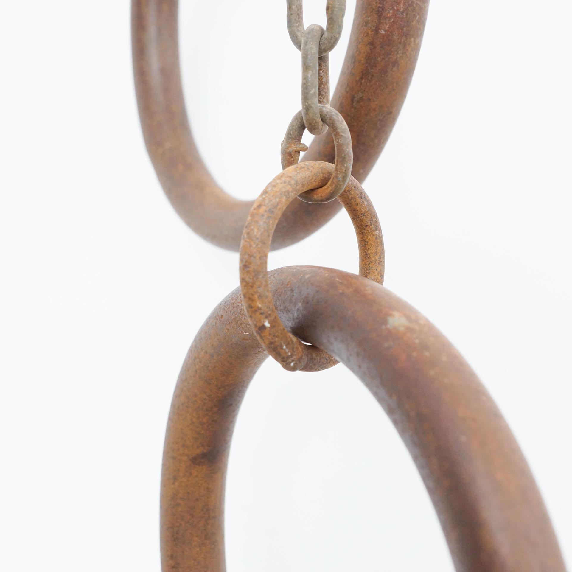 Vintage Gymnastic Rings in Wood, circa 1950 In Good Condition For Sale In Barcelona, Barcelona