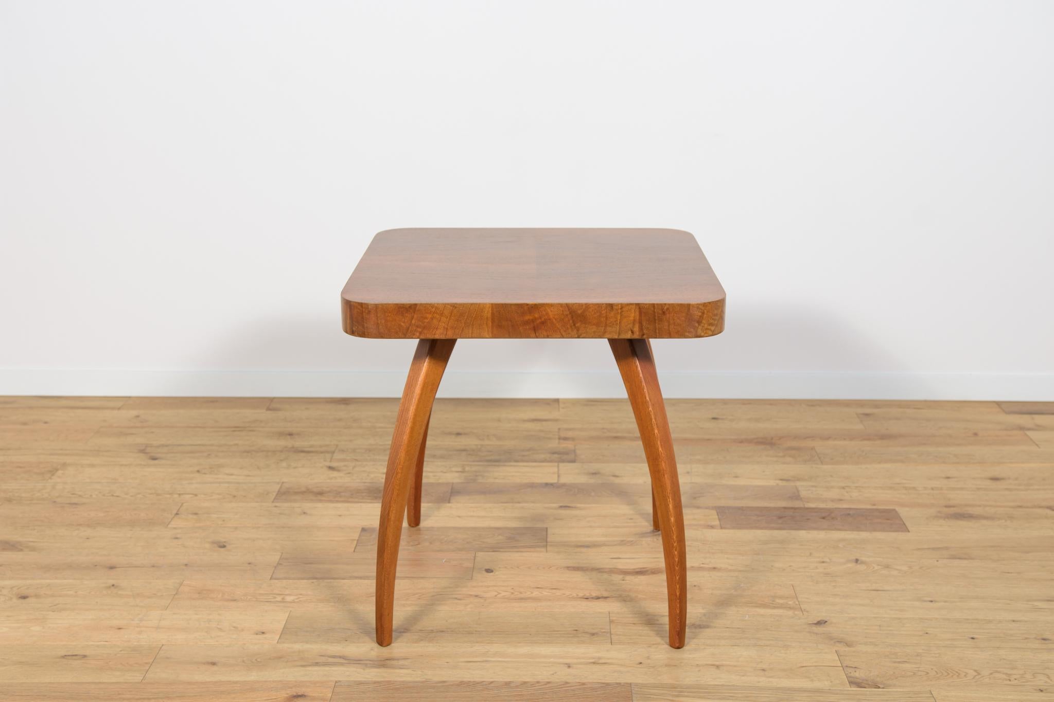 Coffee table designed by Jindřich Halabala in 1950s. It’s widely known as the “spider” table because of its shape. Jindrich Halabala helped create a new mass-market approach to home design and furnishing in Czechoslovakia in the interwar period and