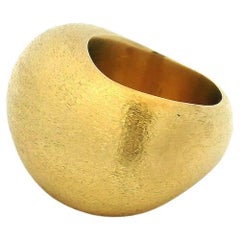 Signed H. Stern Vintage 18K "Golden Stone" Pedras Roladas Brushed Finish Ring