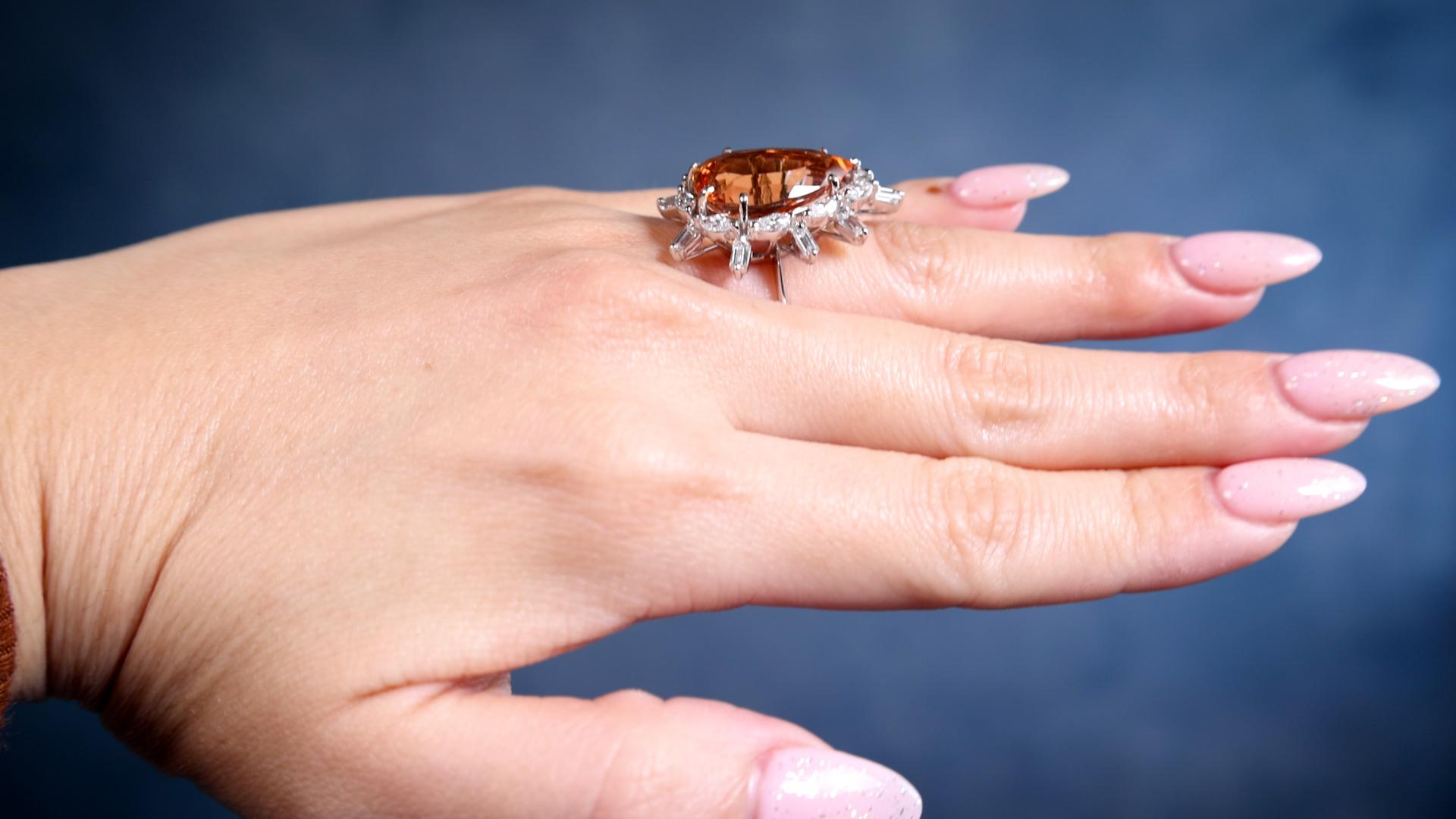antique imperial topaz ring