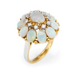 Vintage H Stern Opal Diamant Ring 18 Karat Gold Cocktail Schmuck Estate Fine