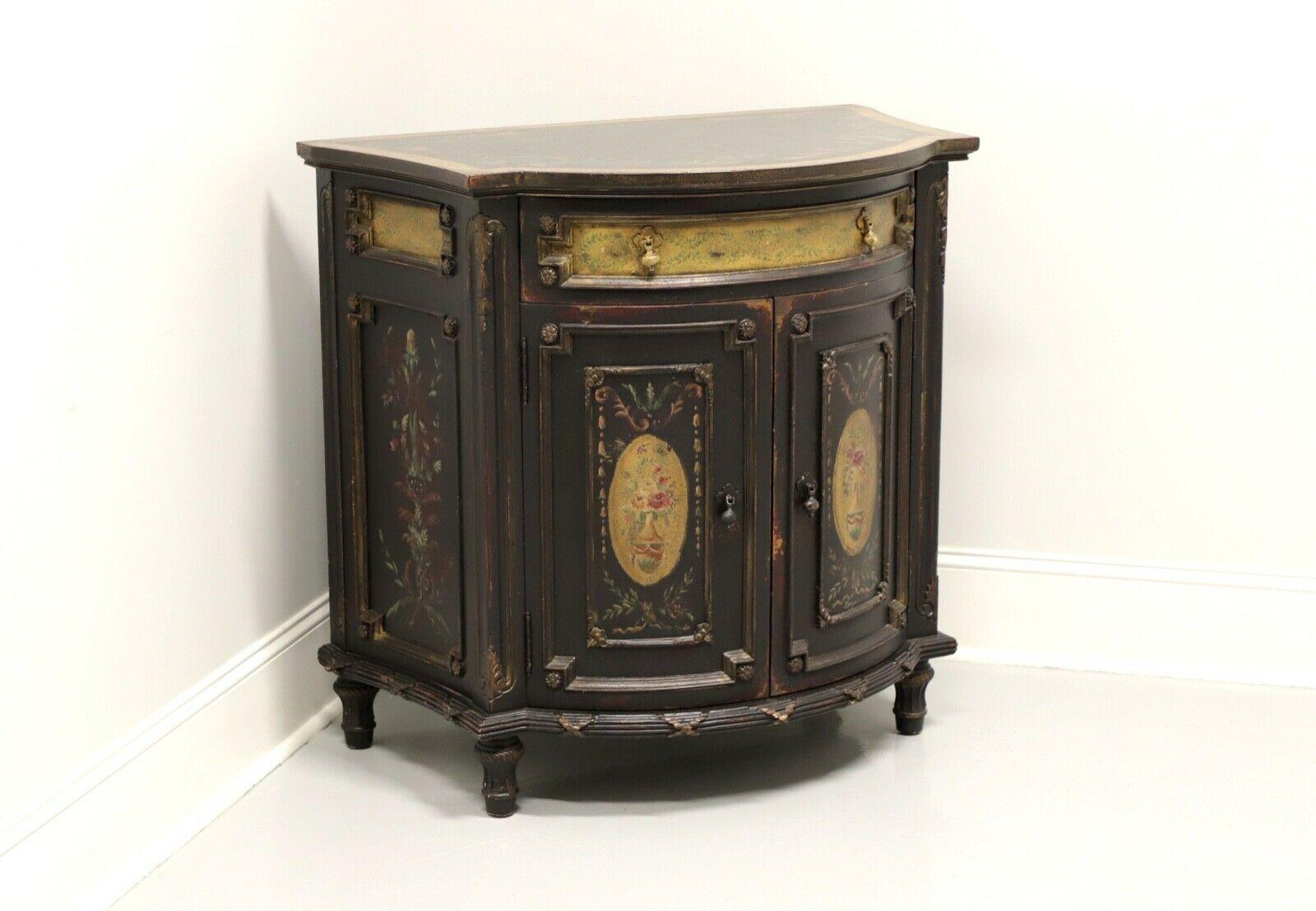 HABERSHAM Hampshire French Country Black Painted Commode Cabinet 3