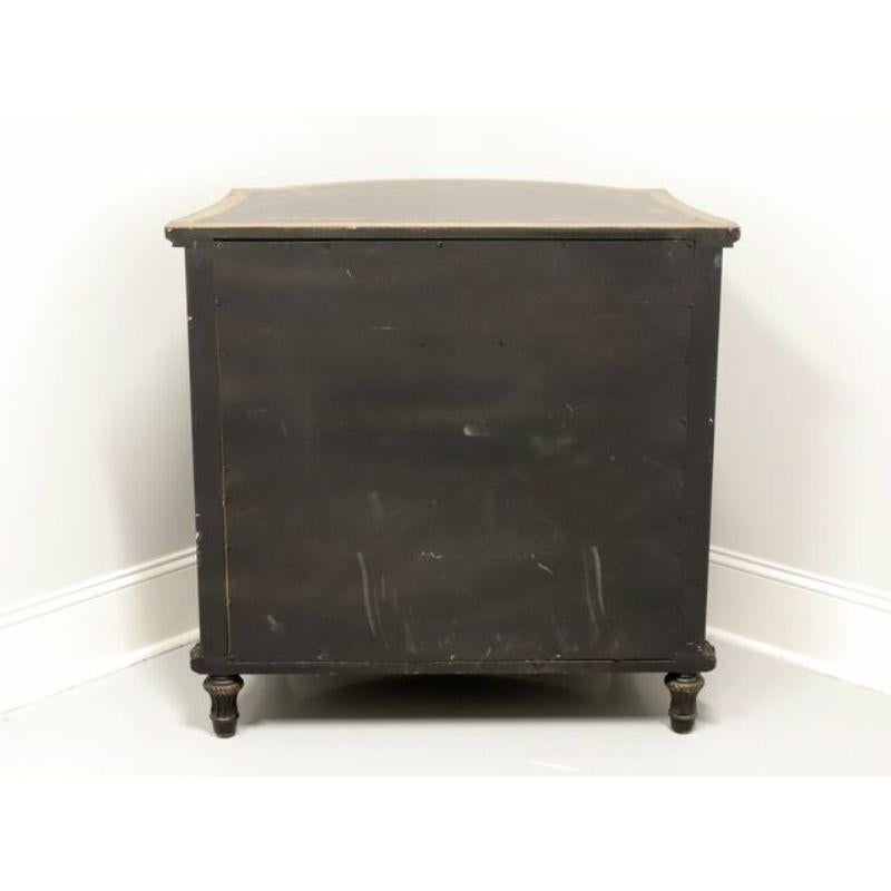 American HABERSHAM Hampshire French Country Black Painted Commode Cabinet