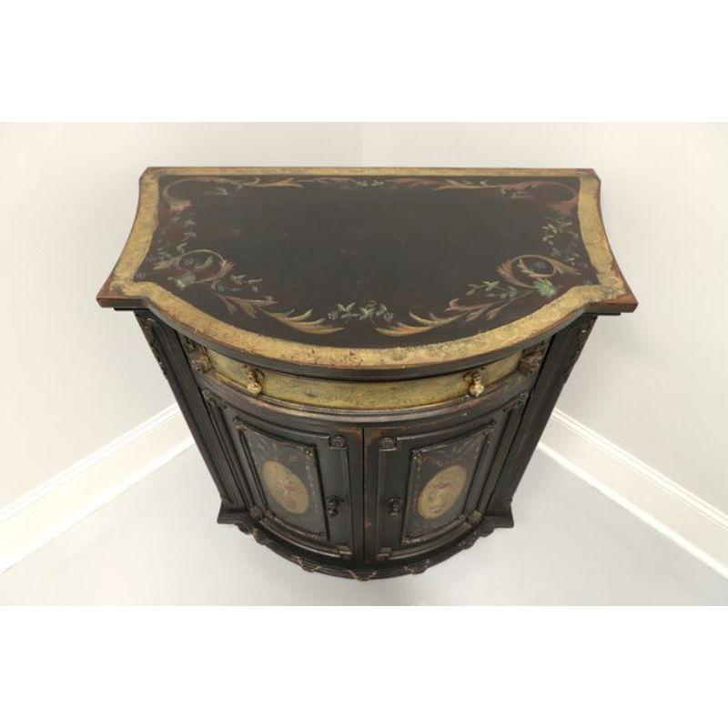 HABERSHAM Hampshire French Country Black Painted Commode Cabinet In Good Condition In Charlotte, NC