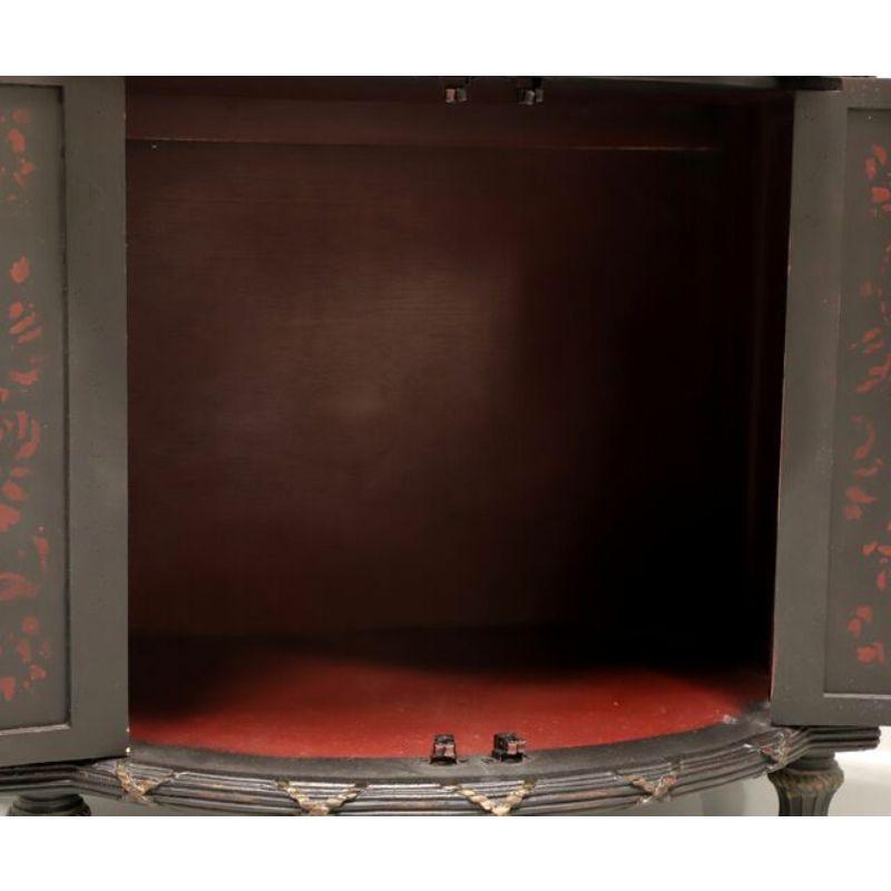 20th Century HABERSHAM Hampshire French Country Black Painted Commode Cabinet