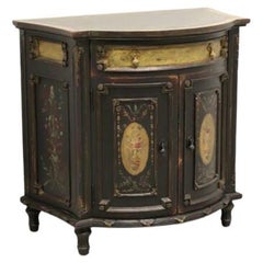 Vintage HABERSHAM Hampshire French Country Black Painted Commode Cabinet