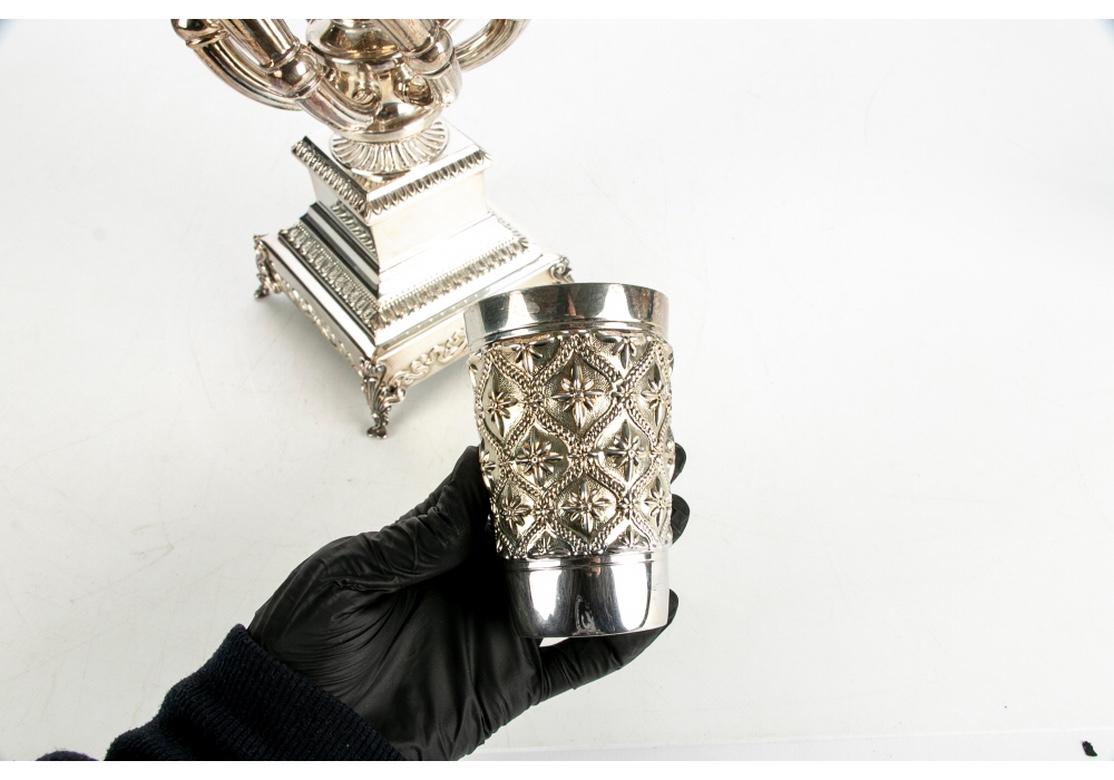 Vintage Hadad Sterling Silver Kiddush Wine Fountain with 8 Cups 7