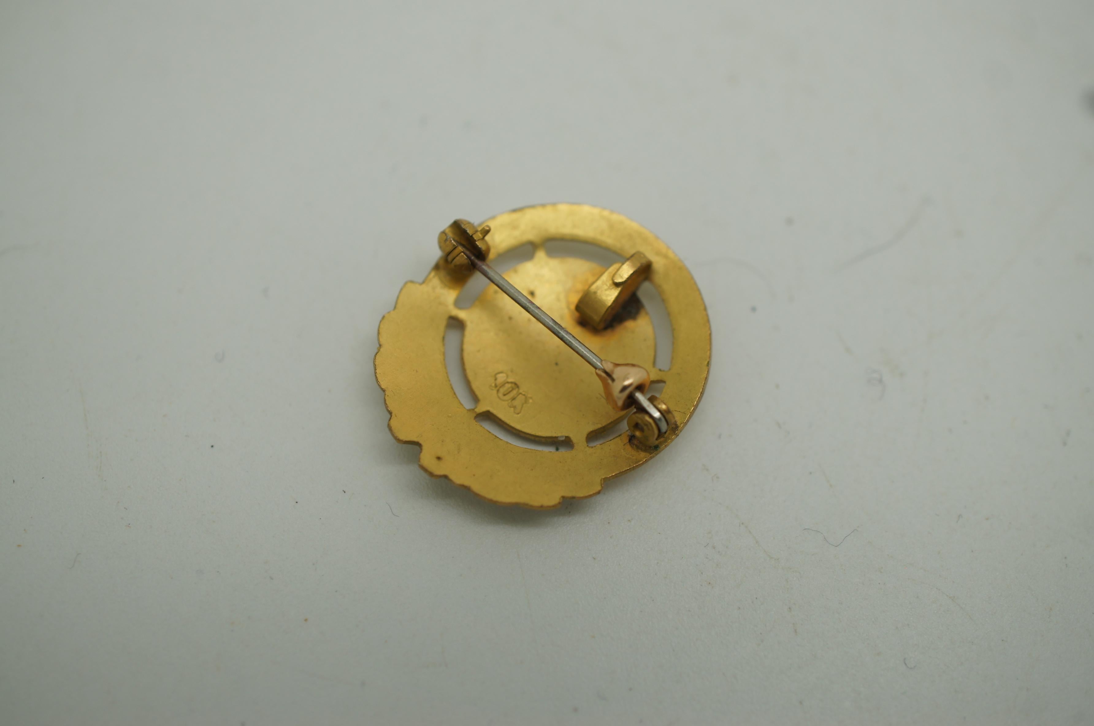 Vintage Hadassah Life Member 10K Yellow Gold Jewish Judaica Lapel Pin  1