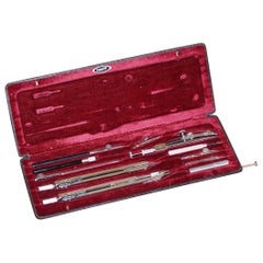 Used Haff Prazision Spezial Drawing Drafting Set of Tools Compass Set