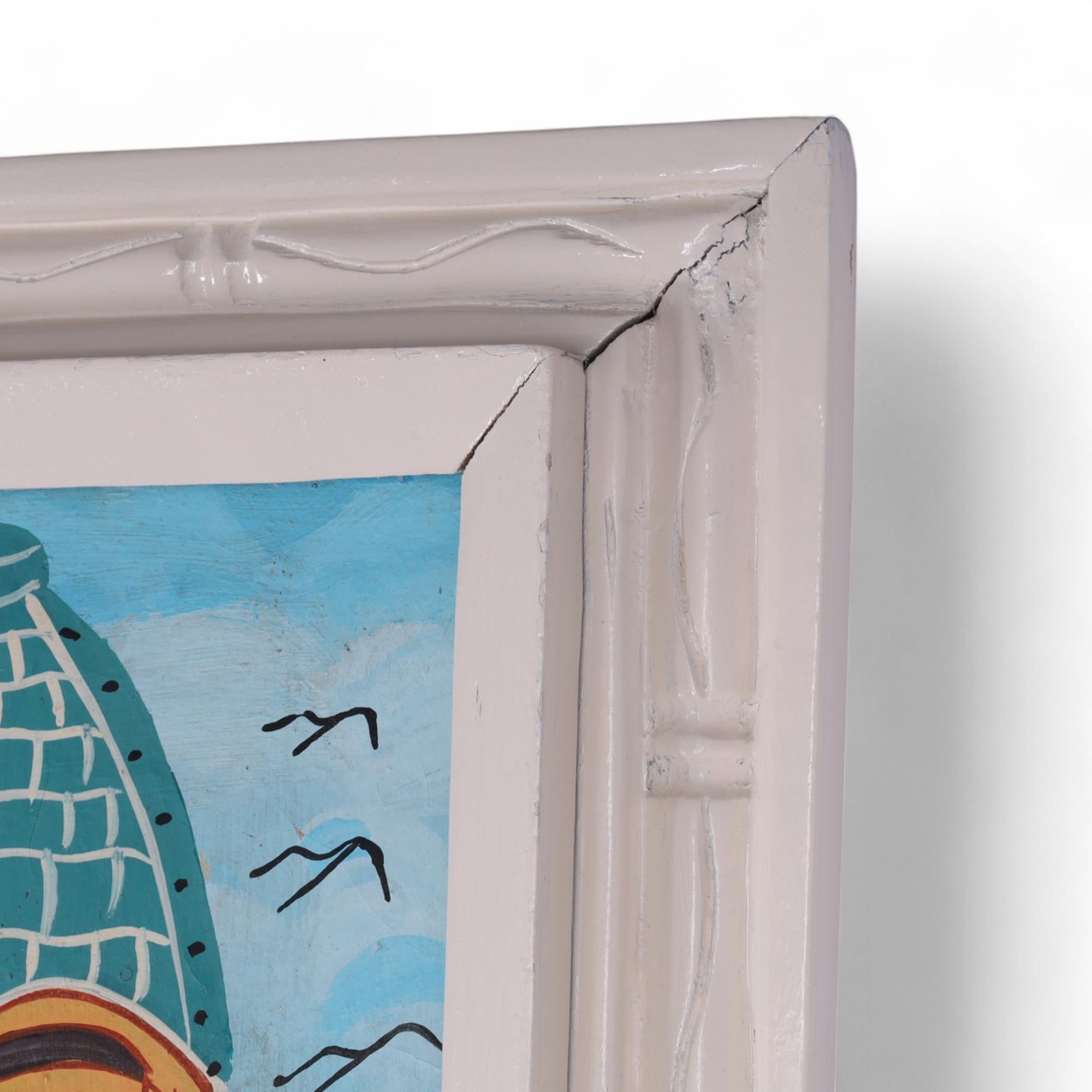 Peinture sur toile vintage de style haïtien par Leonel Castel en vente 2