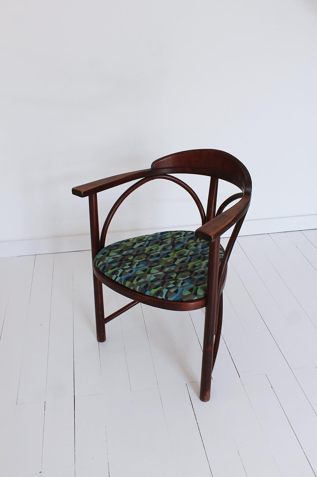 Vintage HajduThonet Schreibtischstuhl Nr 81 Rondo 1980 Ungarn (Stoff)