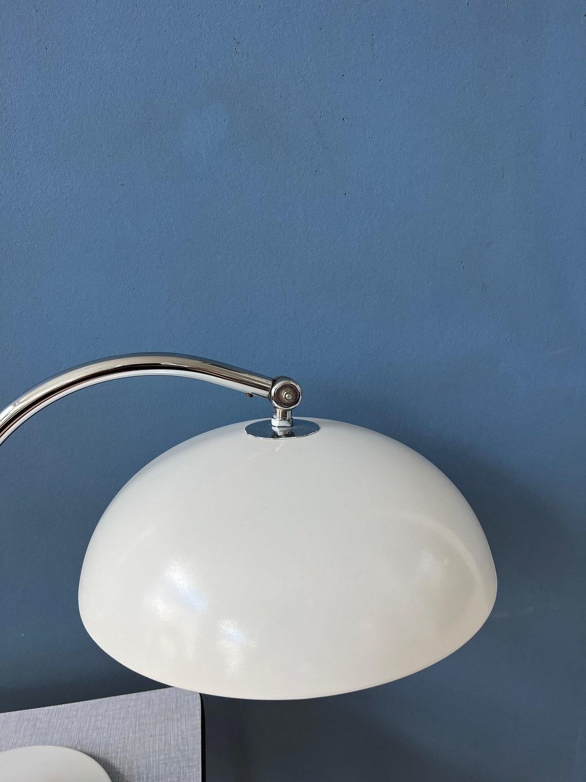 Vintage Hala Busquet / Hala 144 Table Lamp - White Bauhaus Desk Lamp, 1970s For Sale 3