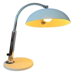 Lampada da tavolo vintage Hala Busquet / Hala 144 - Lampada da tavolo Bauhaus bianca, anni '70