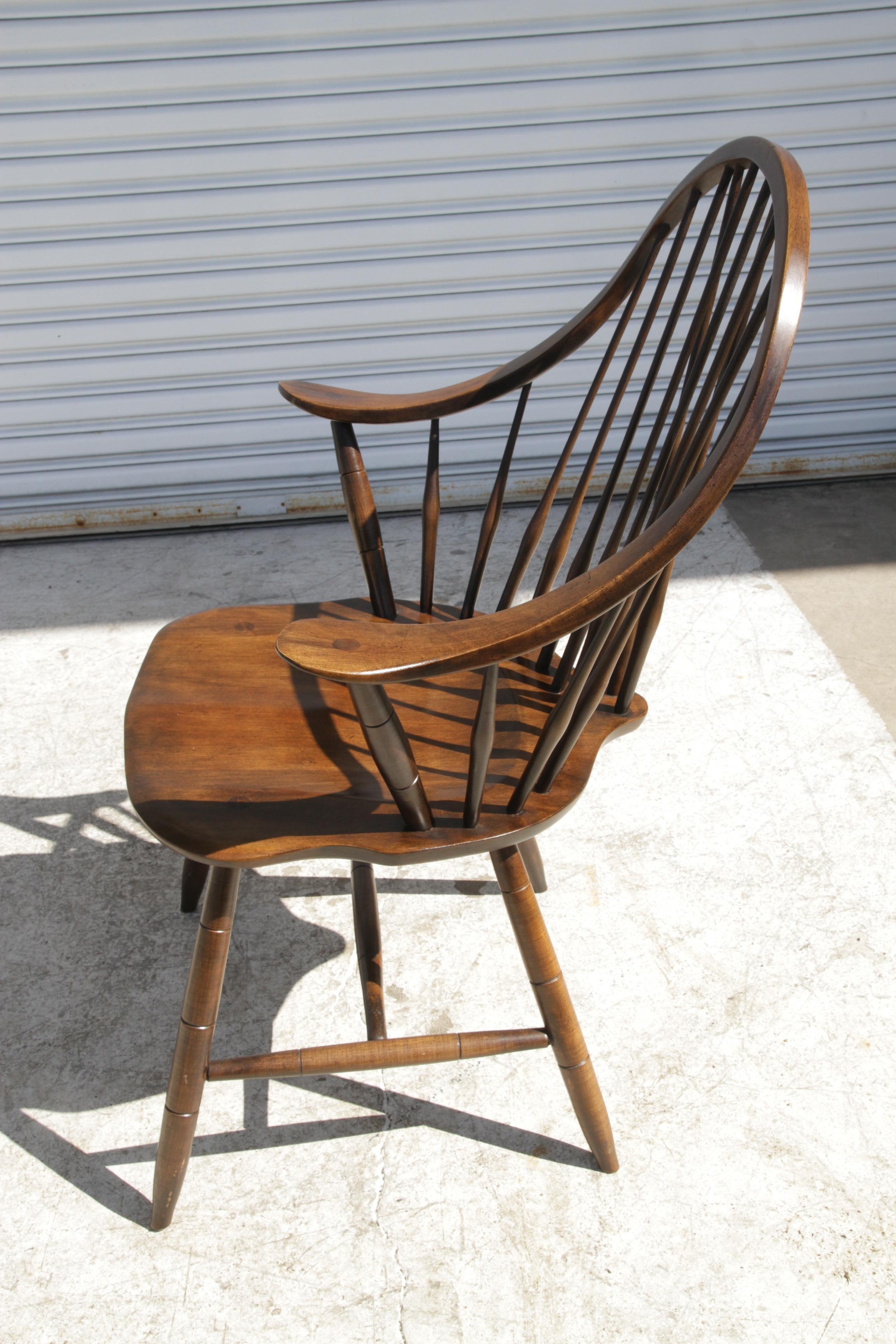20th Century Vintage Hale of Vermont Windsor Spindle Back Dining Chair For Sale
