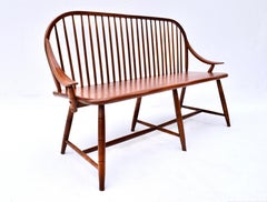 Vintage Hale of Vermont Windsor Spindle Back Prosper's Bench or Settee