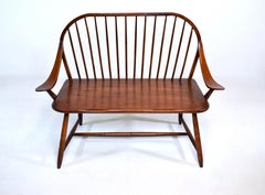 Vintage Hale of Vermont Windsor Spindle Back Prosper's Bench or Settee