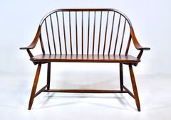 Vintage Hale of Vermont Windsor Spindle Back Prosper's Bench or Settee